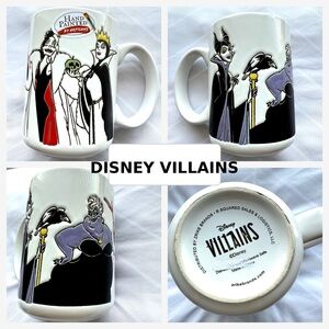 Disney Villains Hand Painted Mug Maleficent Evil Queen Ursula Cruella Ceramic